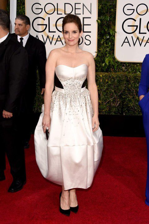 Tina Fey in Antonio Berardi at Golden Globes 2015