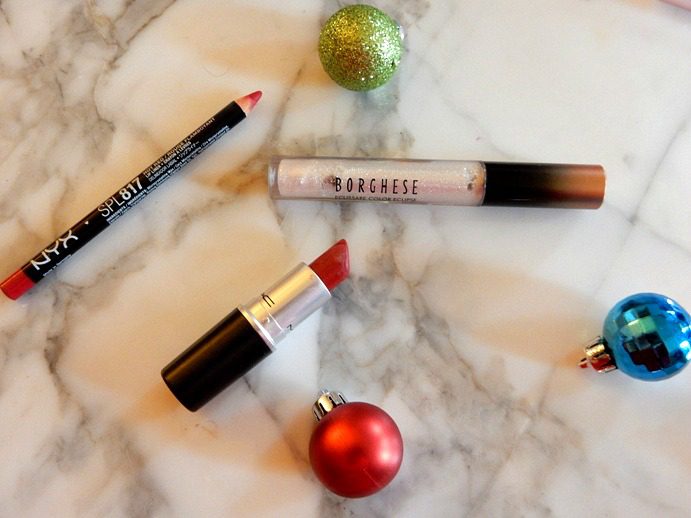 Holiday Party Makeup Essentials - Red Lips with Sparkling Lip Gloss