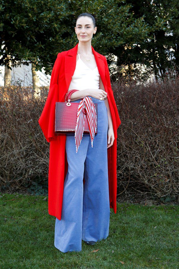 Erin O'Connor attends Dior's Spring 2016 couture show in Paris