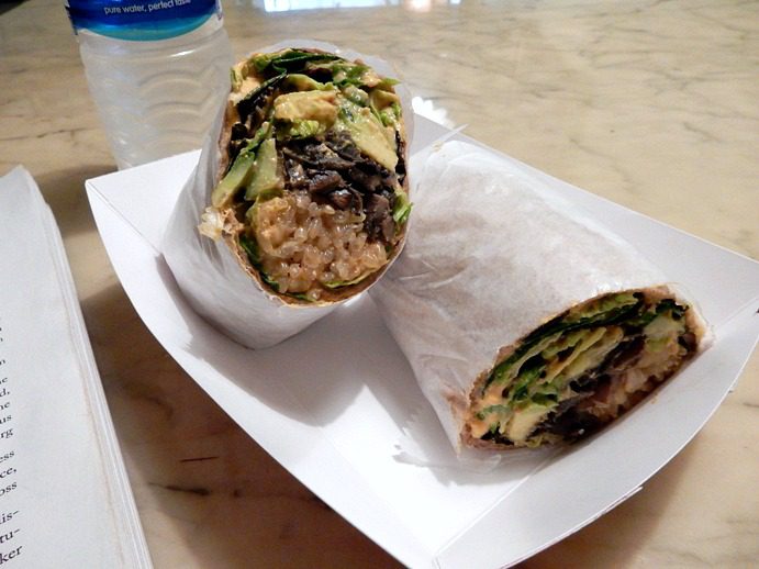 Vegan Lunch: Portabella Mushroom and Avocado Wrap from The Loving Hut