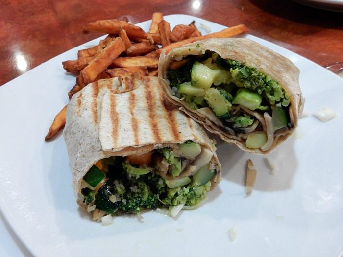 Amelia's Diner Vegan Veggie Wrap in Soho - NYC Food Diary