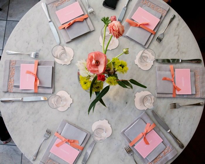 Table Setting at Lela Rose Spring Luncheon