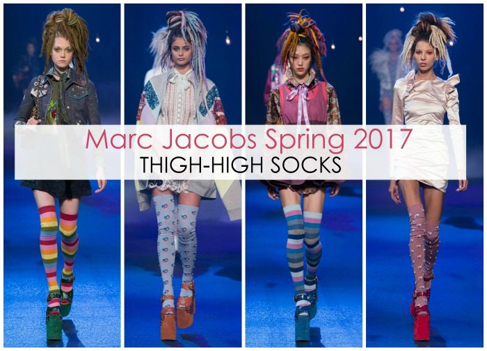 Marc Jacobs Thigh-High Socks SS17 Runway - Dream in Lace
