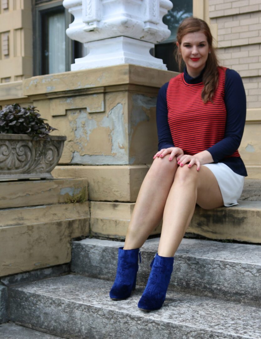 Team American Style I JCrew Peplum Tank with Who What Wear x Target Booties I DreaminLace.com