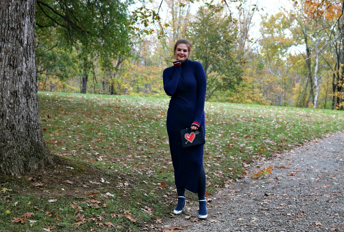 Tommy Girl Style I Tommy Hilfiger Sweater Maxi Dress and Clutch Fall Outfit #FallFashion #TommyHilfiger