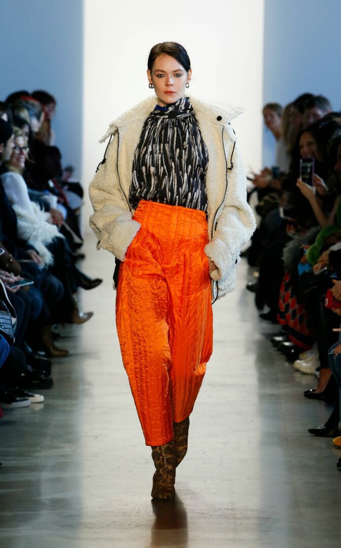COLOVOS Fall 2018 Runway at NYFW I Faux Fur Jacket and Silk Top #NYFW #WinterFashion