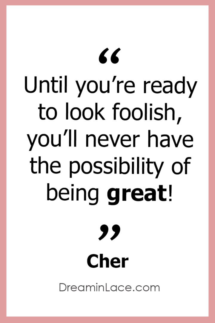 Inspiring Women's Day Quote by Cher #WomensDay #Cher #Quotes