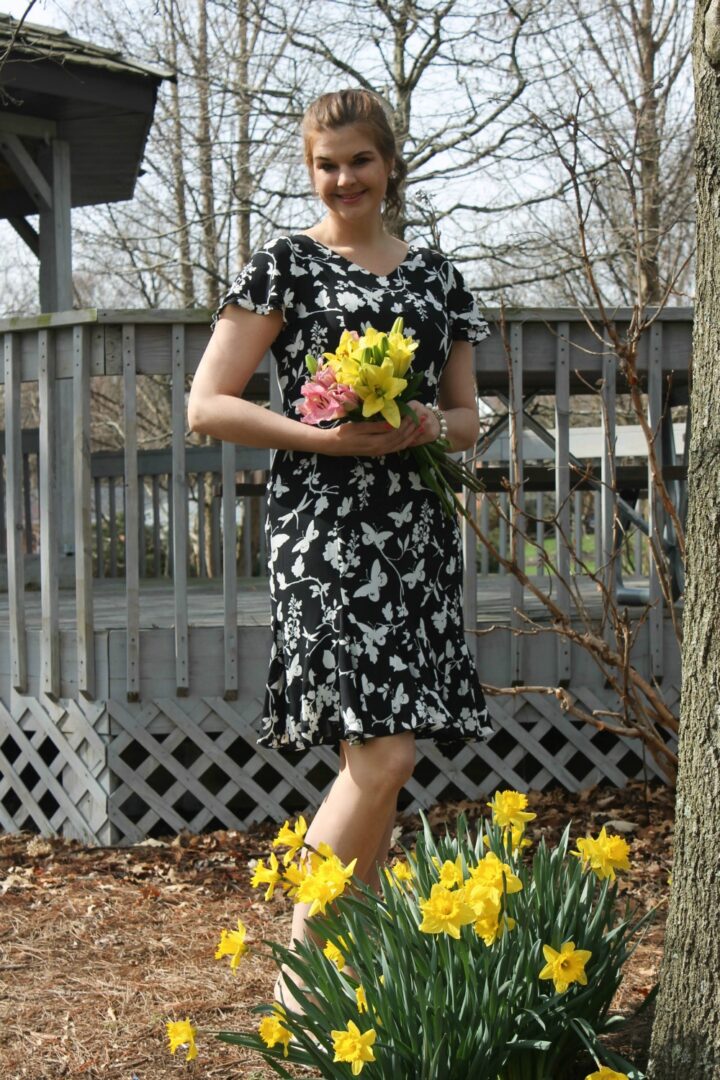 Talbots Occasion Wear I Spring 2018 RSVP Collection Butterfly Print Dress and Flats #Talbots #SpringStyle #Occasion
