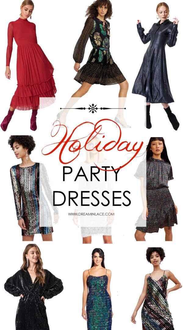 Glitzy Holiday Party Dresses for Christmas and New Year's Eve Parties I DreaminLace.com #HolidayParty #PartyDresses #CocktailDress