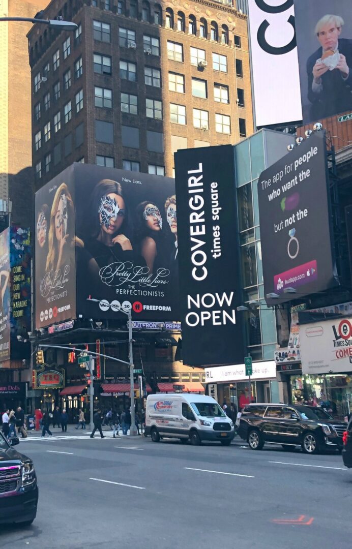 March Book and Film Favorites I Pretty Little Liars The Perfectionists billboard in Times Square #PLL #ThePerfectionists