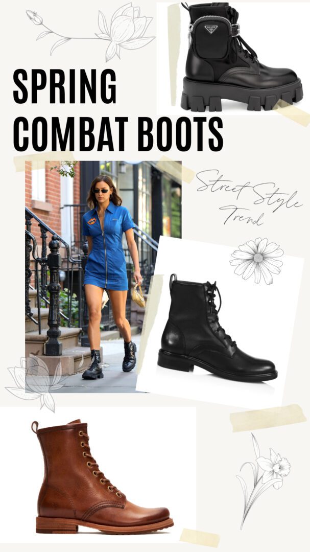 Spring Combat Boots for 2021 I DreaminLace.com #springstyle #prada #fashionstyle #streetstyle 