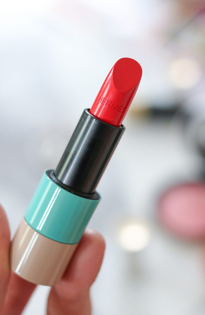 Spring 2021 Hermes Lipstick in Shade Corail Aqua I Dreaminlace.com #ootd #makeup #lipstick #hermes