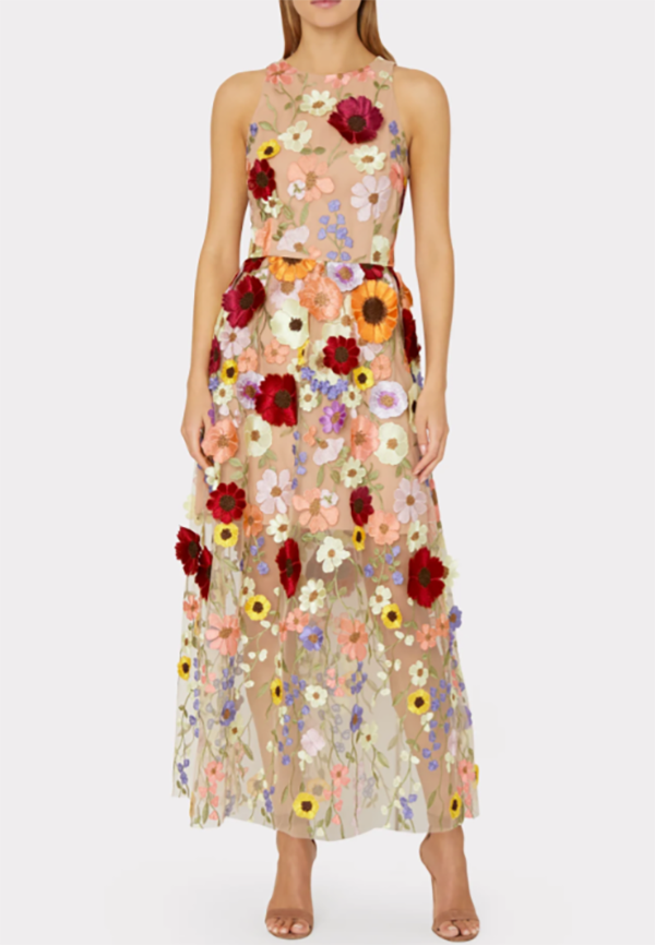 Summer Wedding Guest Dresses I Oscar de la Renta Inspired Embroidered Maxi Dress by Milly