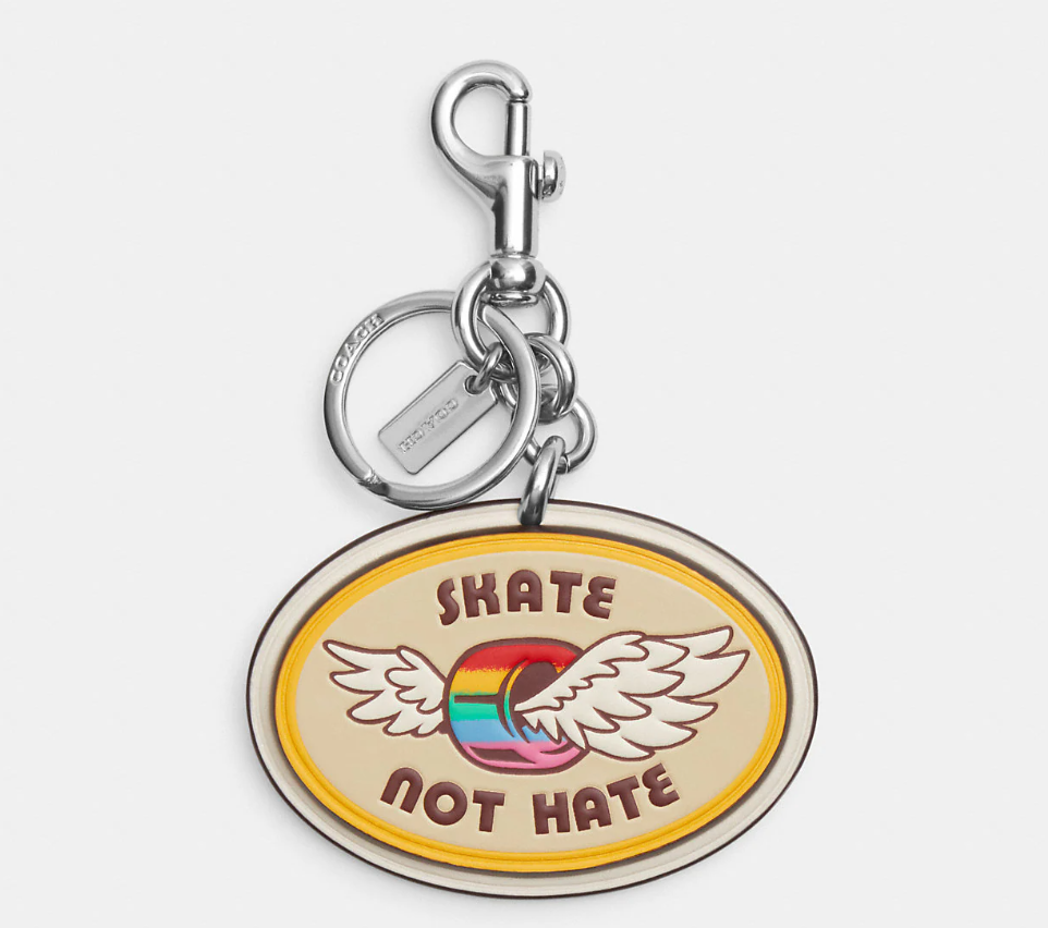 COACH Outlet Pride Collection skate not hate bag charm