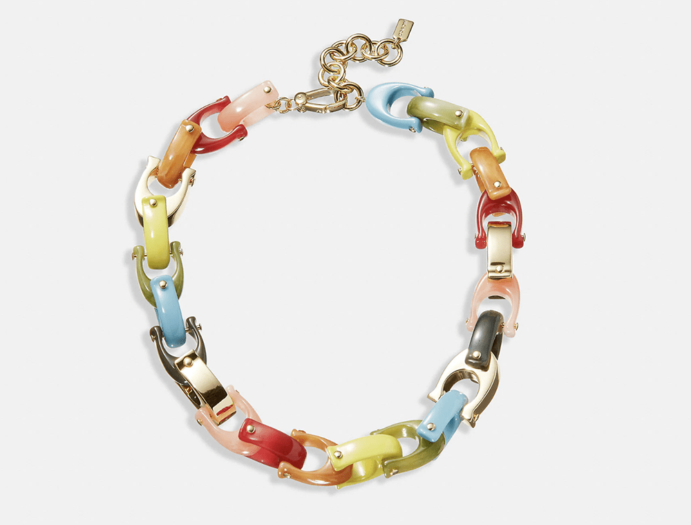COACH Pride Collection I Rainbow Chunky Chainlink Necklace