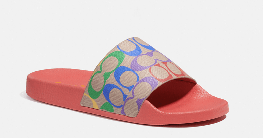 COACH Pride Collection I Rainbow Slide Sandals
