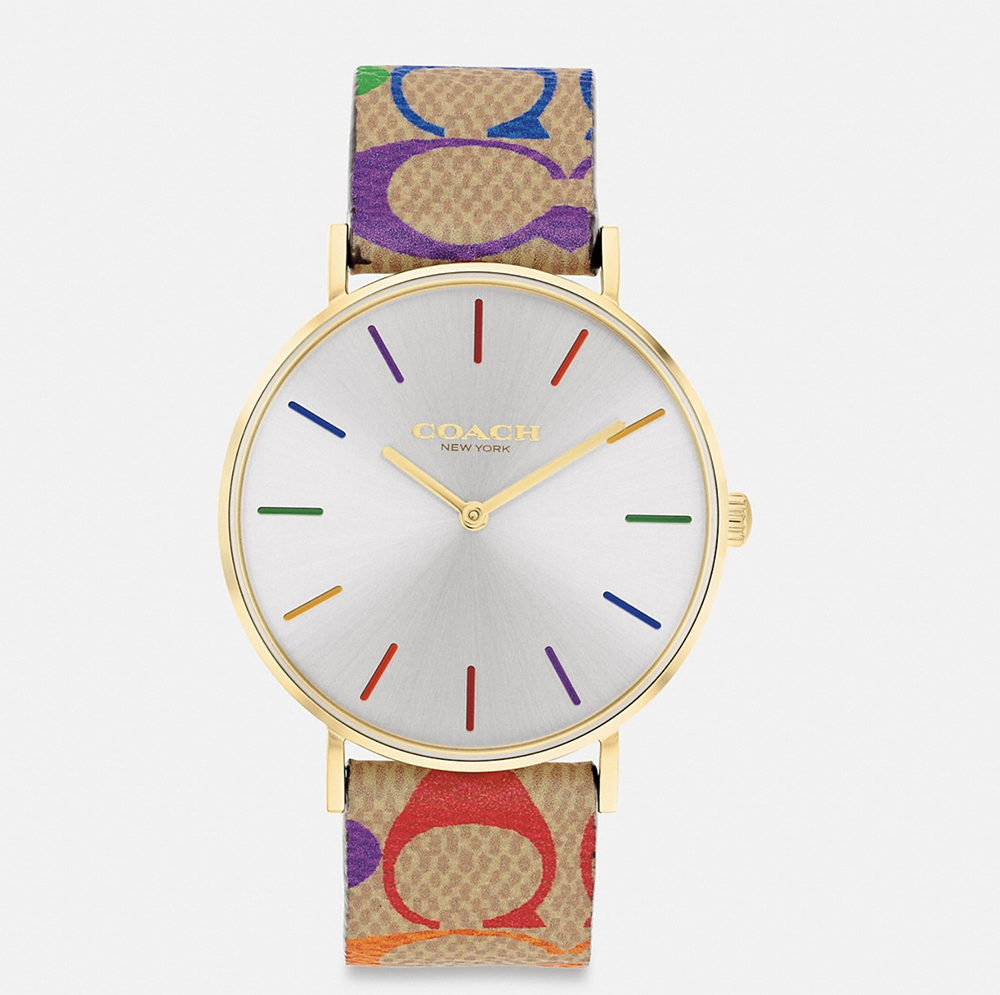 COACH Mens Rainbow watch from the Summer 2023 pride collection