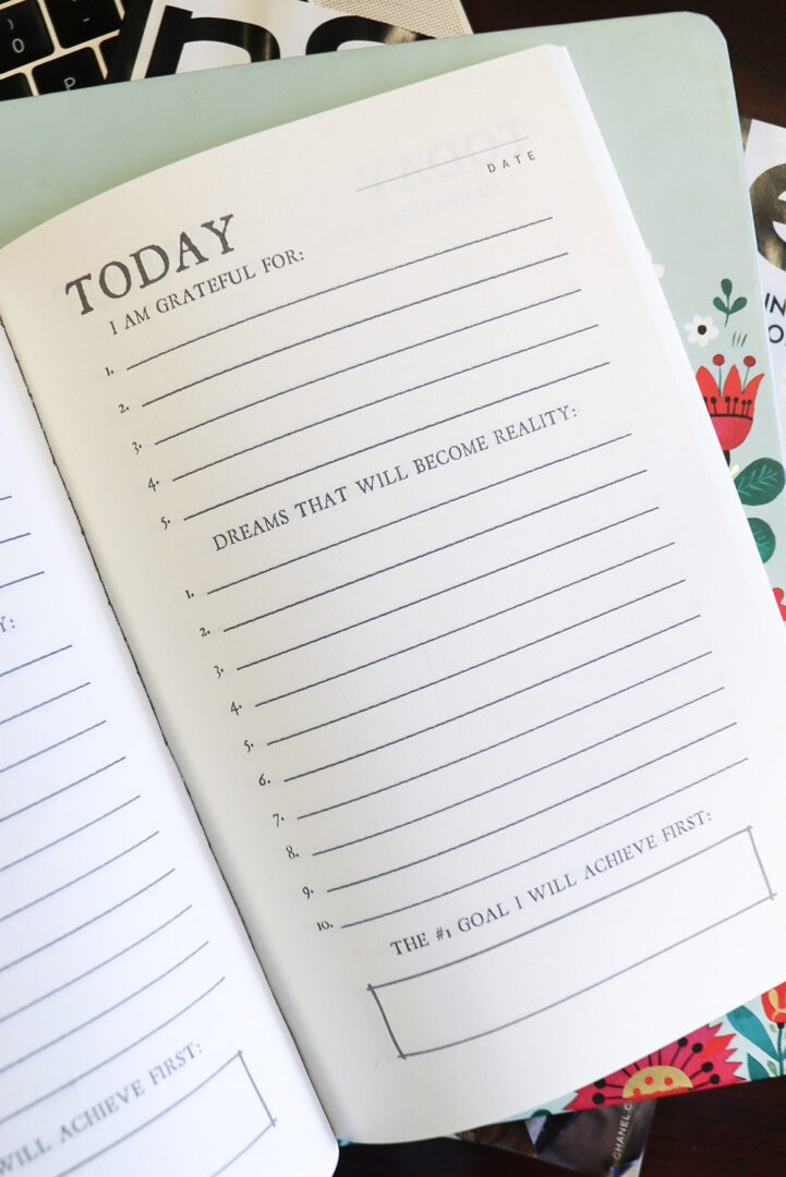 Goal Tracking Journal for Setting Daily Intentions and Staying Focused I DreaminLace.com #dailyinspo