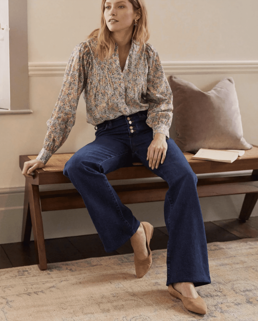 Fall 2021 Outfit Essentials I Boden Wide Leg Denim Jeans