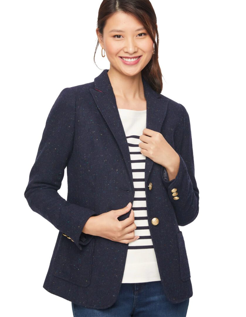 Fall 2021 Outfit Essentials I Talbots Navy Jacket #fashionstyle