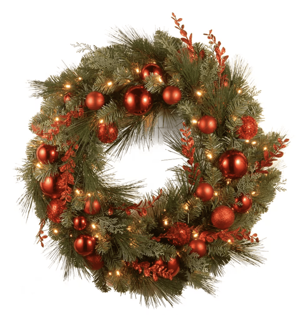 2021 Holiday Wreaths I National Tree Company Pre-Light LED Christmas Wreath