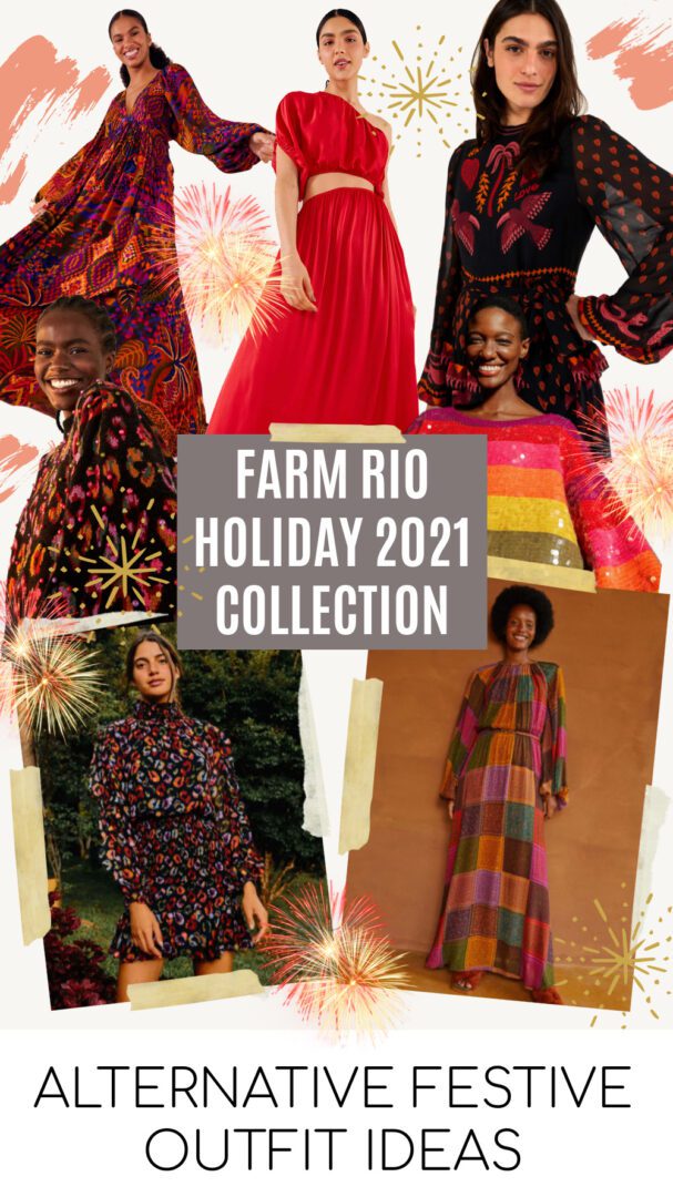 Alternative Festive Holiday Outfit Ideas with Farm Rio I DreaminLace.com #holidayoutfit #partydress #fashionblog