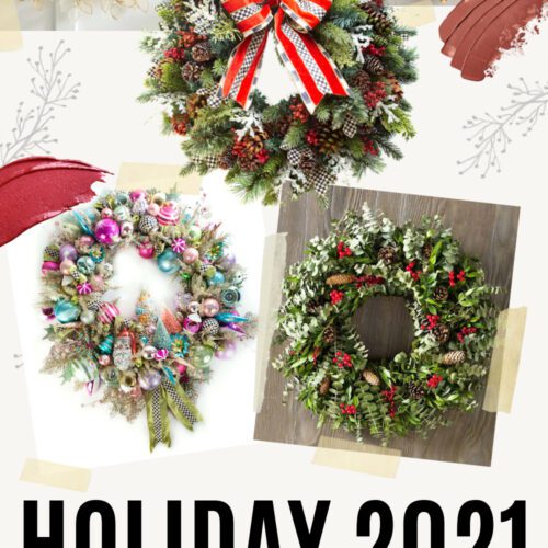 Holiday 2021 wreaths to inspire your festive home decor for the Christmas season! #homedecor #decorideas