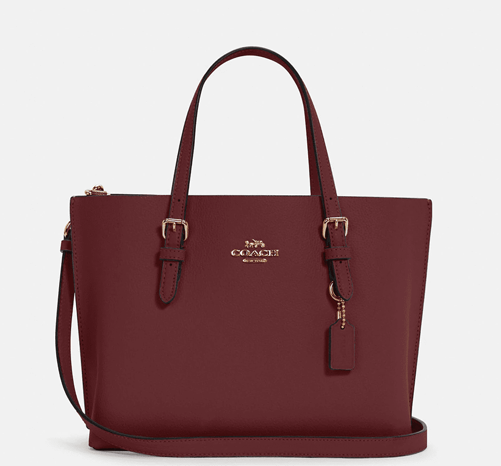 COACH Holiday 2021 Gift Ideas I Mollie Tote Bag in Cherry Red with Gold Hardware #fashionstyle #giftsforher