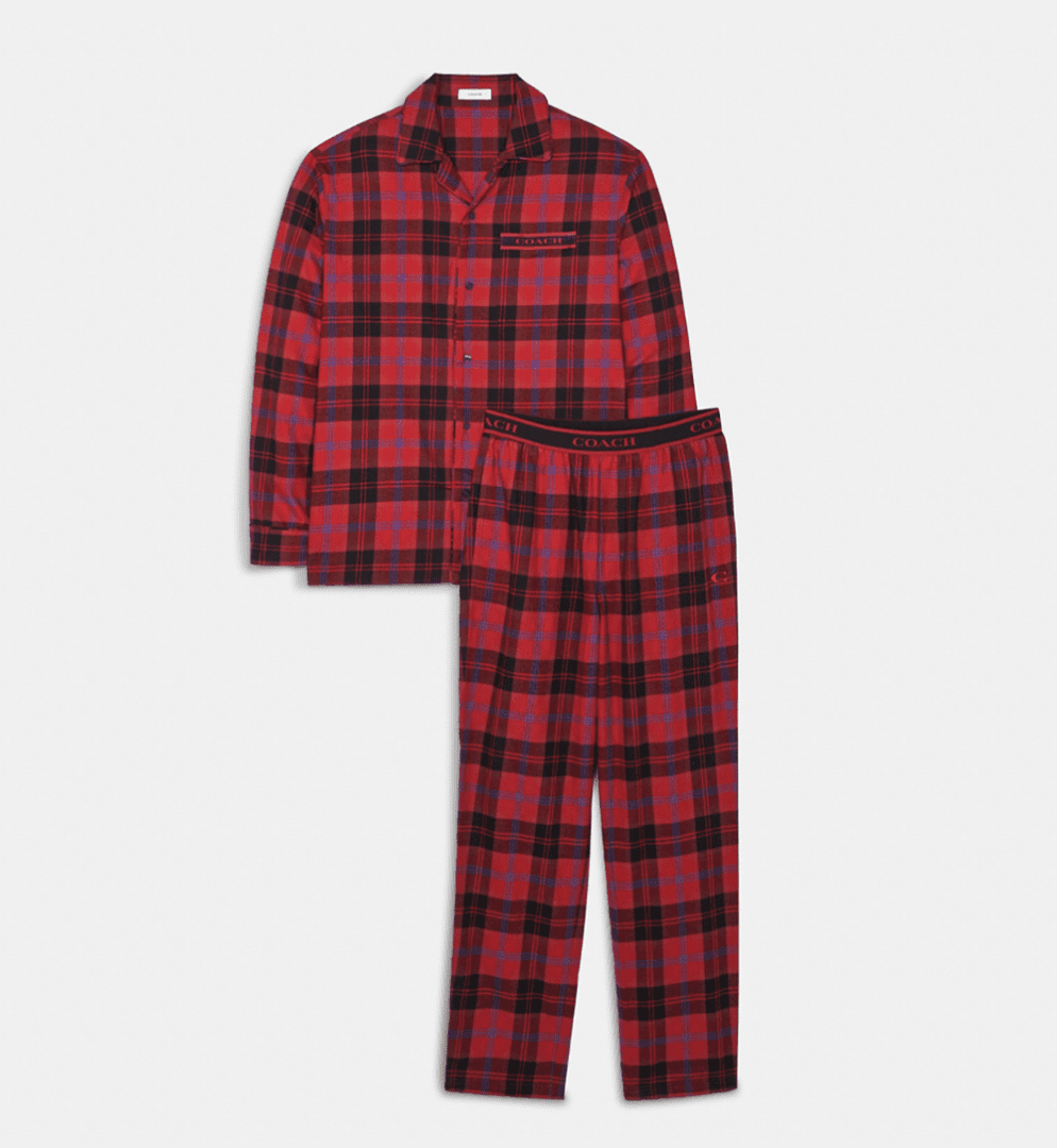 COACH Holiday 2021 Gift Ideas I Plaid Pajama Set