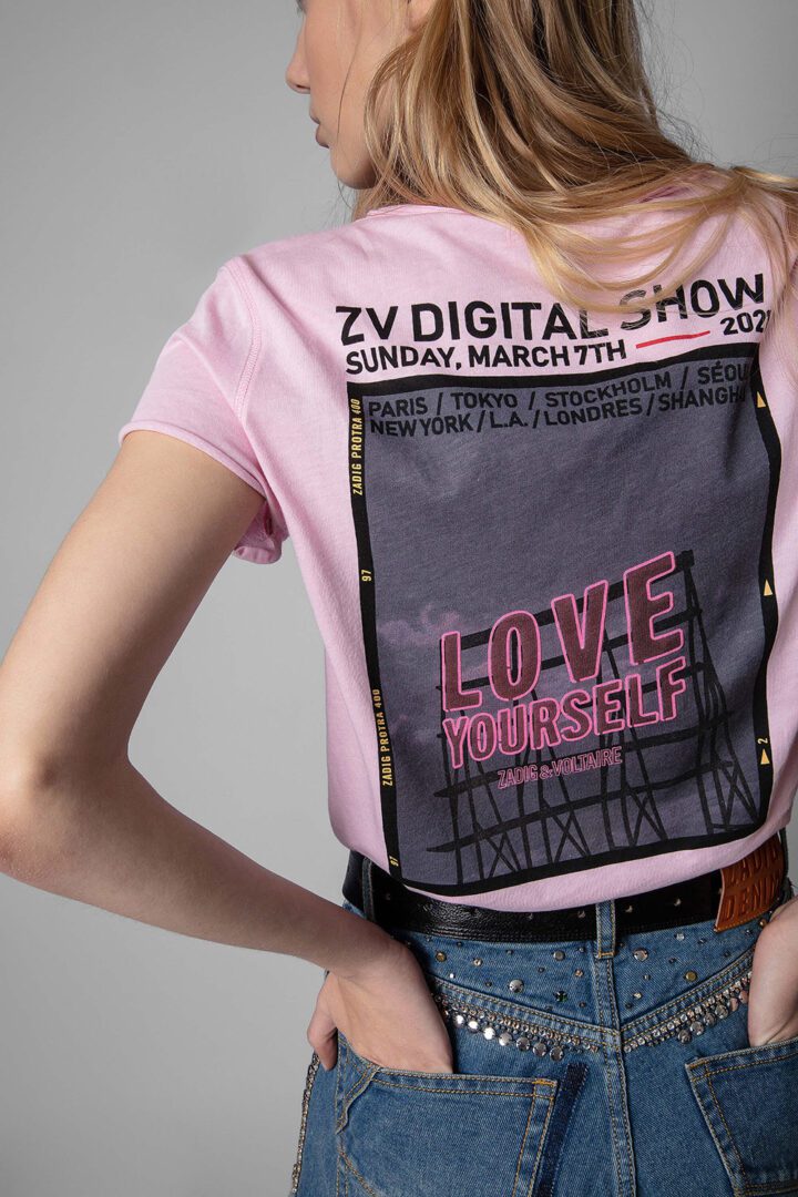 2022 Valentine's Day Outfit Ideas I Zadig & Voltaire Love Yourself Graphic Tee #fashionstyle #ootdstyle #ootdinspo