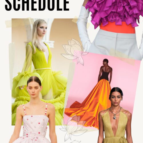 Spring 2022 Couture Week Schedule Download I DreaminLace.com #fashionstyle #couturedress