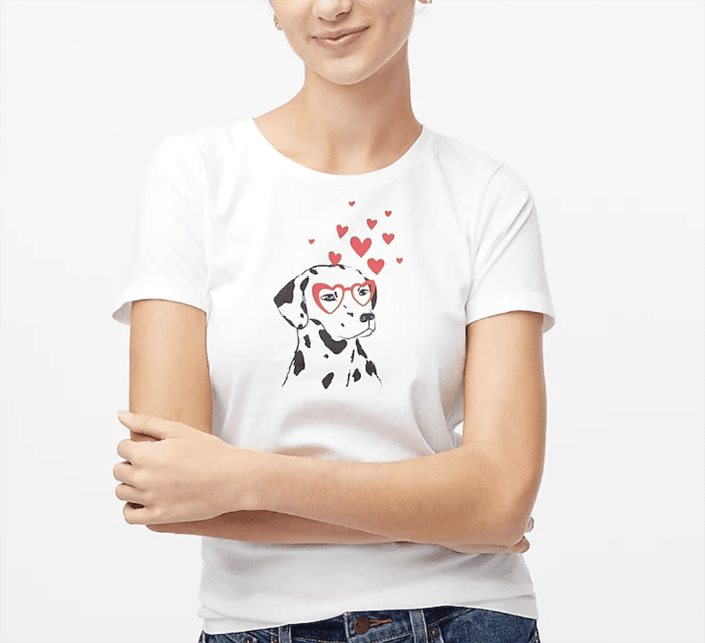 2022 Valentine's Day Outfit Ideas I J.Crew Factory Heart Graphic Tee #fashionstyle #ootdstyle