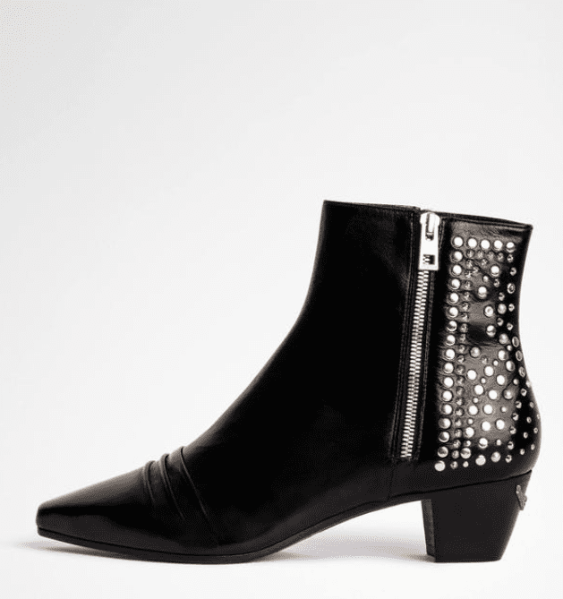 Zadig and Voltaire Spring 2022 Rock Stud Western Boot I DreaminLace.com #fashionstyle #shoeaddict