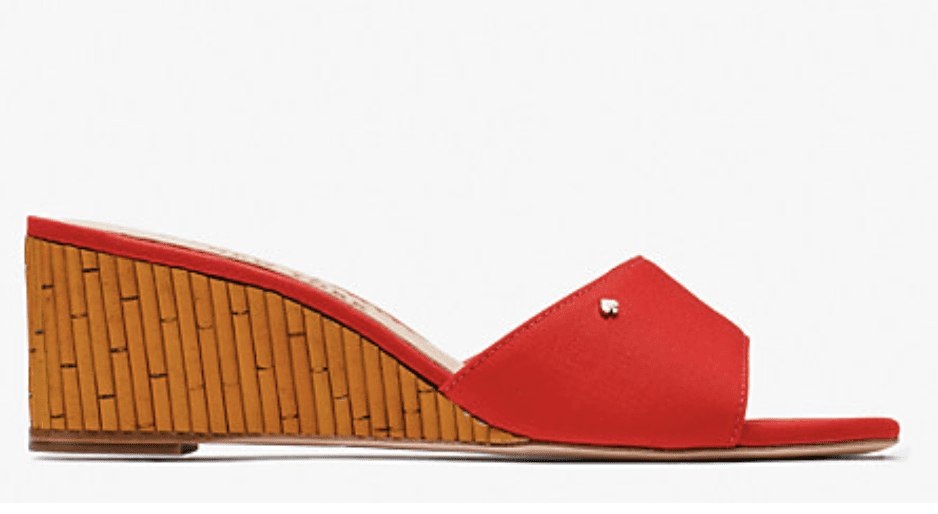 Kate Spade Spring 2022 Red Wedge Sandal #fashionstyle #shoeaddict