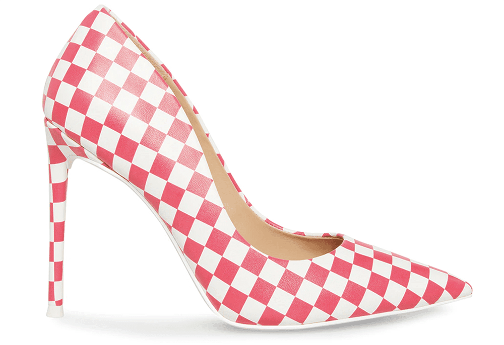 Steve Madden Spring 2022 Collection I Vala Pink White Checkered Pump #fashionstyle #ootdstyle