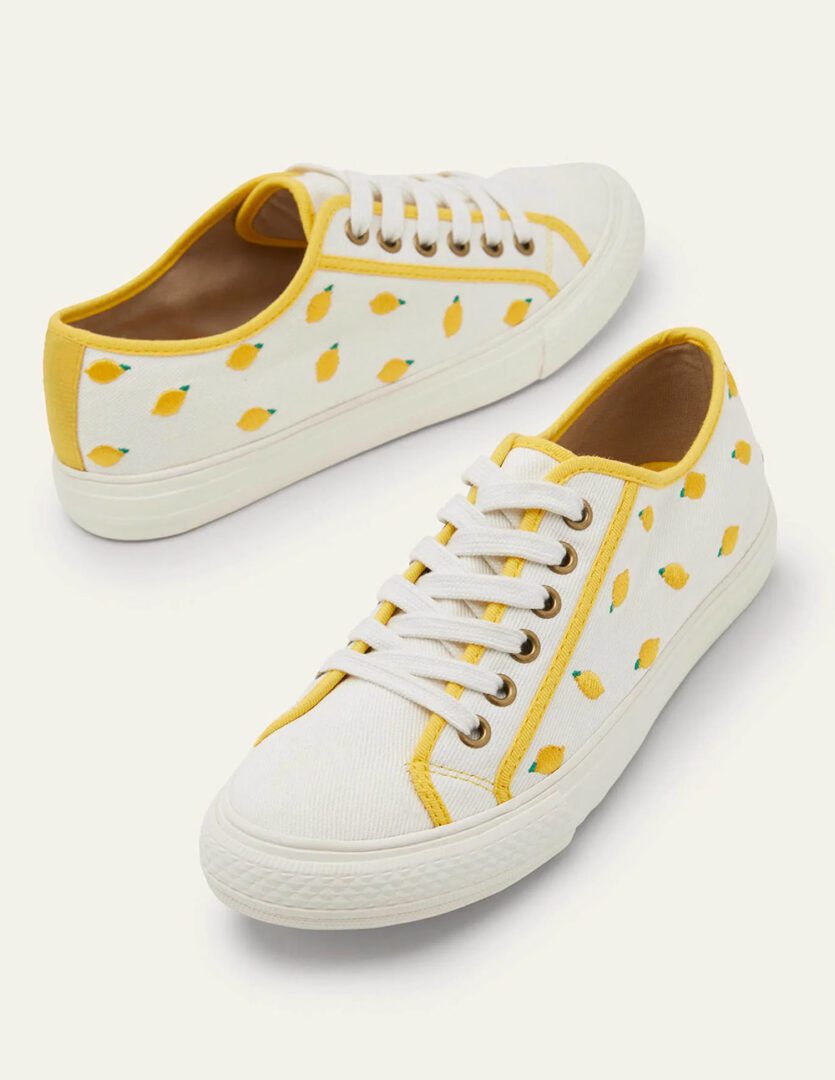 Spring 2022 Lemon canvas low top sneakers #ootdstyle #springoutfit #shoes