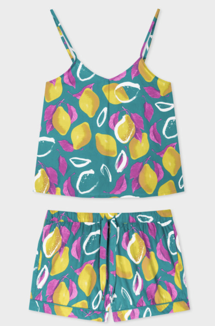 Spring 2022 Lemon Trend Style Picks I Paul Smith Cami and Short Pajama Set