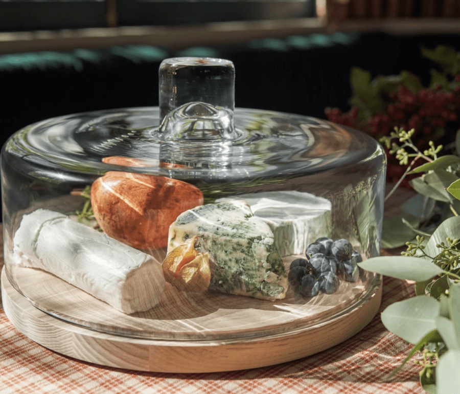 Summer 2022 Wedding Gift Ideas I Cheese and Pastries Platter with Glass Dome #giftideas #dinnerware #dining