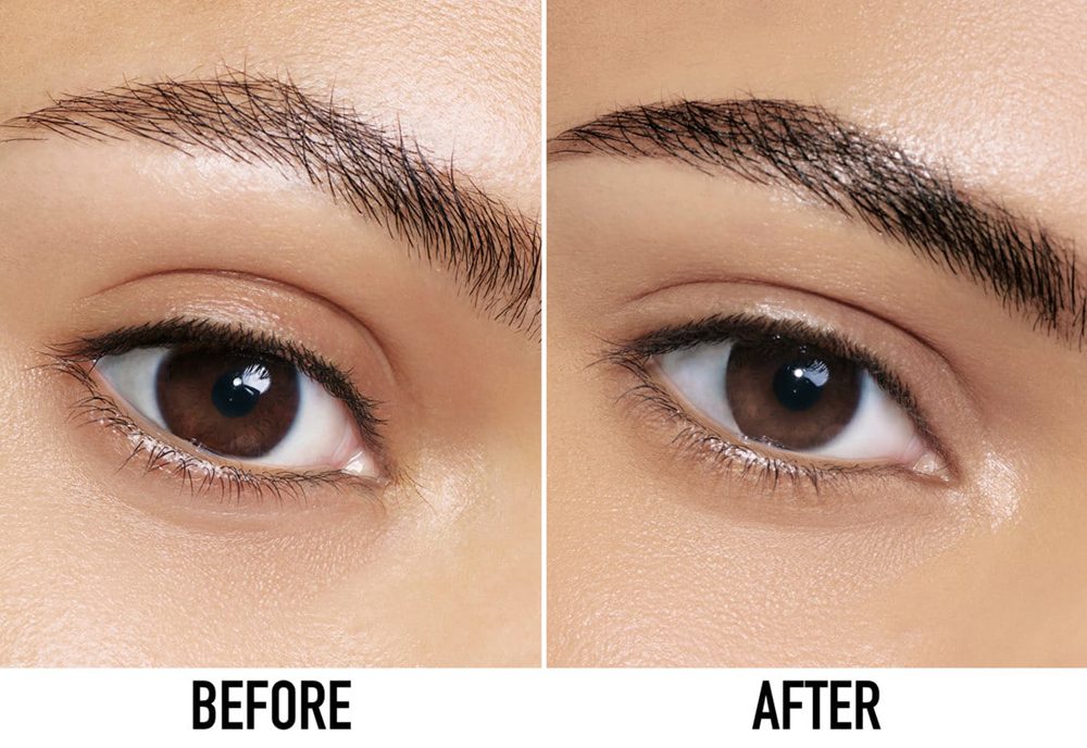 Dior On Set Brow Gel Before and After #makeuproutine #browroutine