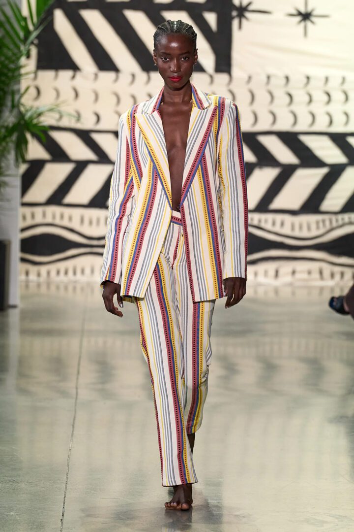 Best NYFW Spring 2023 Looks I Studio 189 Pinstripe Pantsuit #fashionstyle