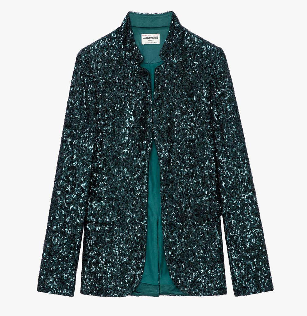 2022 Festive Office Outfit Ideas I Sequin blazer from Zadig and Voltaire #fashionstyle #ootdstyle