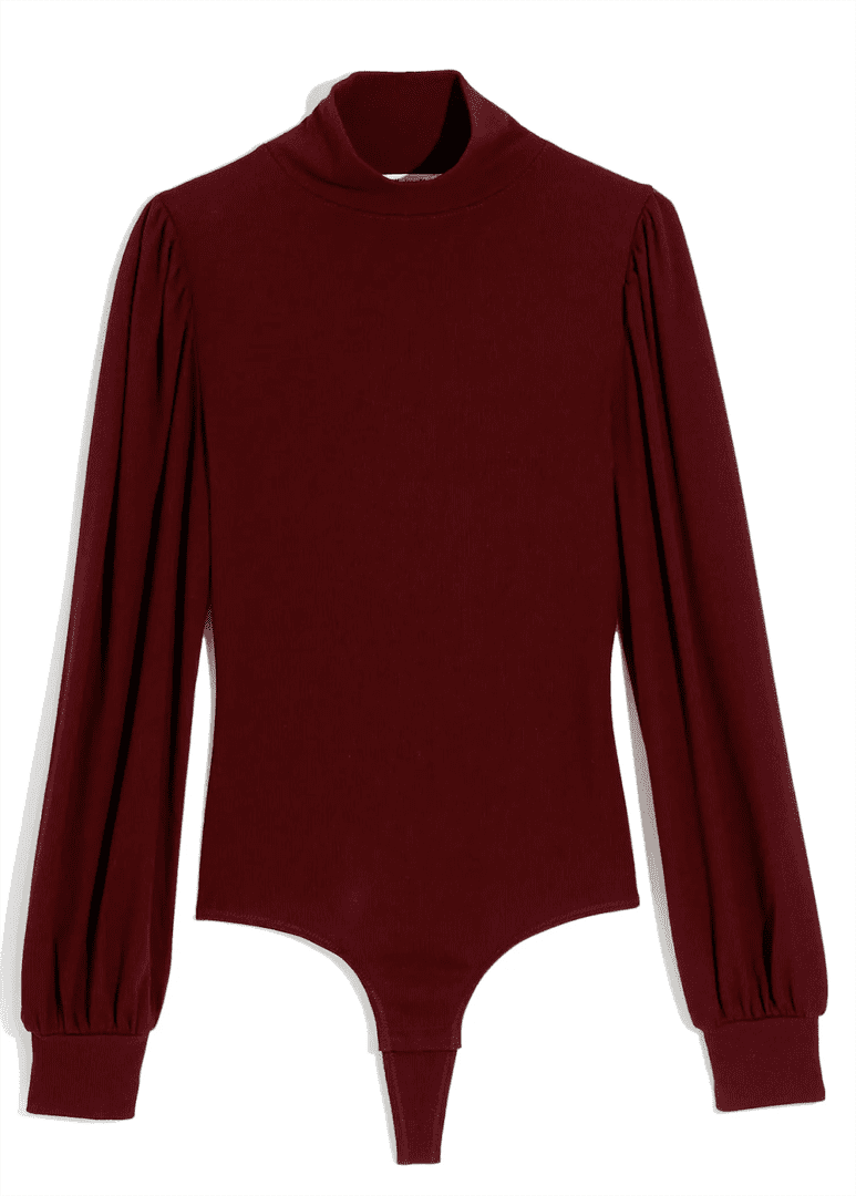 2022 Festive Office Outfit Ideas I Madewell Garnet Red Body Suit #fashionstyle #ootdstyle