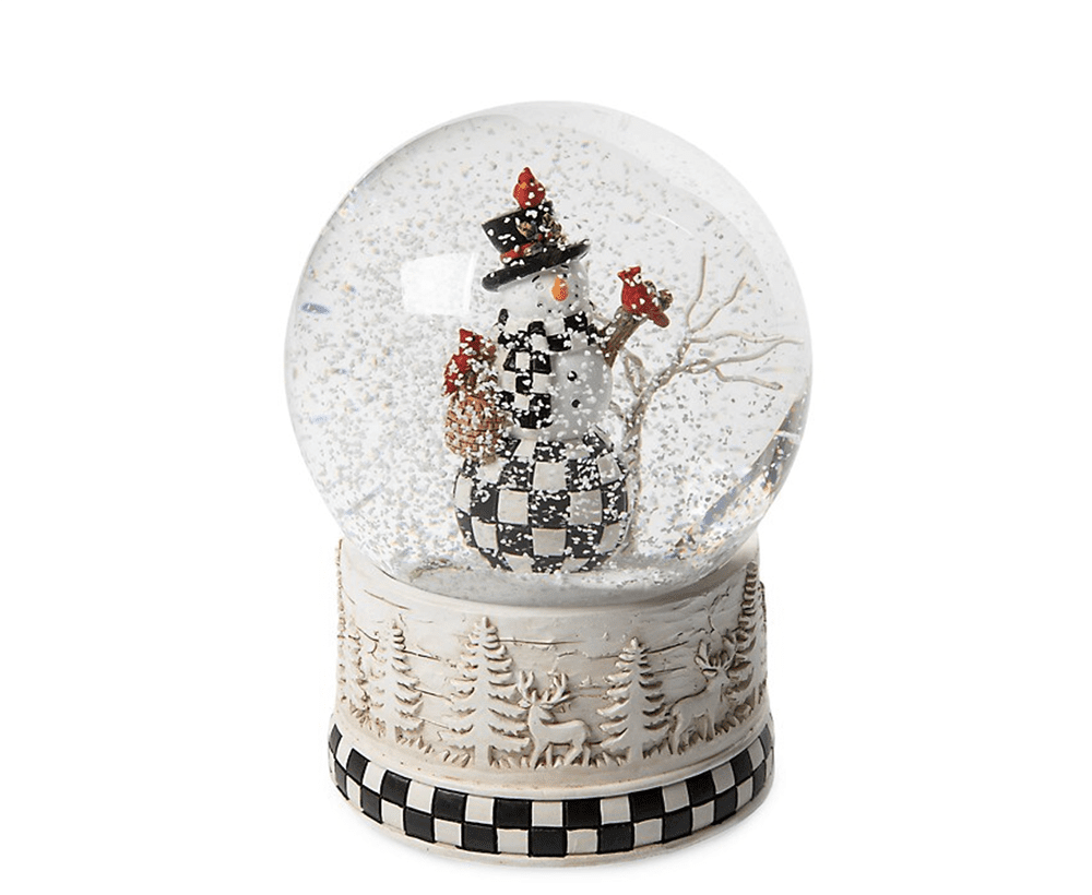 2022 Hostess Gift Ideas I Mackenzie-Childs Snowman Snow Globe #giftideas #festivevibes #homedecor