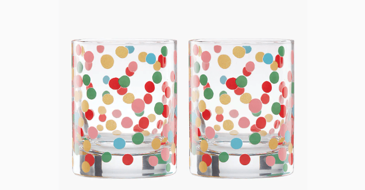 2022 Hostess Gift Ideas I Kate Spade Festive Tumbler Glassware Set 