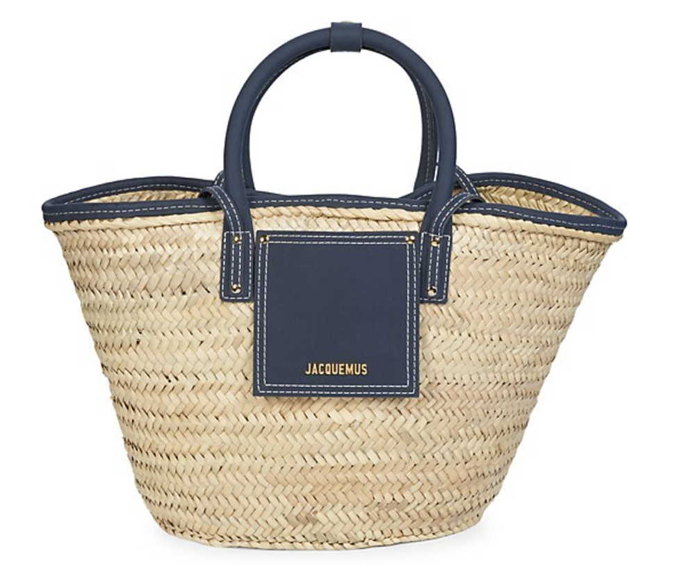 Best Summer 2023 Beach Bags I Jacquemus Le Panier Soli Straw and Leather Tote Bag