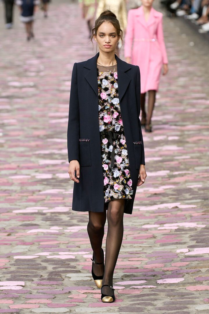Best Fall 2023 Couture Looks I Chanel embroidered floral midi dress