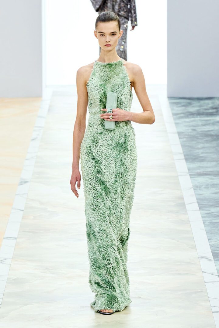 Best Fall 2023 Couture Looks I Mint Fendi column gown