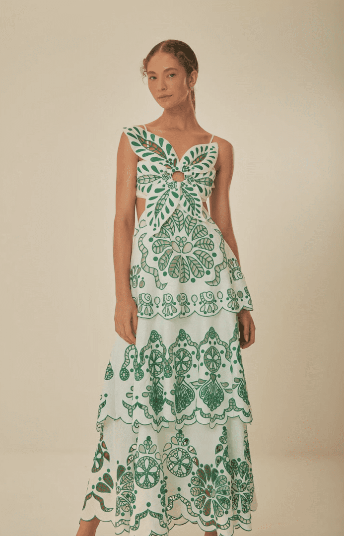 2024 Summer Sundresses for Every Budget and Body Type I Farm Rio sustainable midi dress made from 100% recycled materials