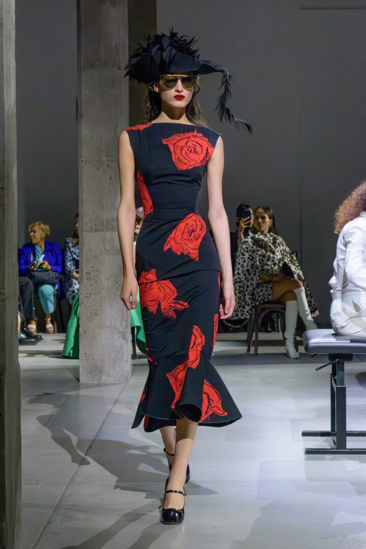 Best MFW Spring 2025 Looks Off Runway I Marni fitted midi dress with mermaid skirt